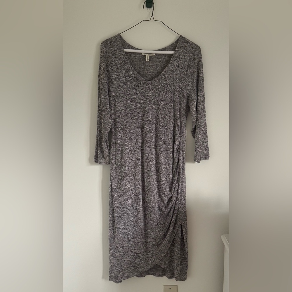 Jessica Simpson Maternity Heather Gray Long Sleeve Dress